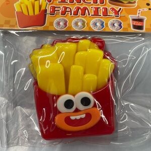 Cute French Fry squishy with burger squishy.